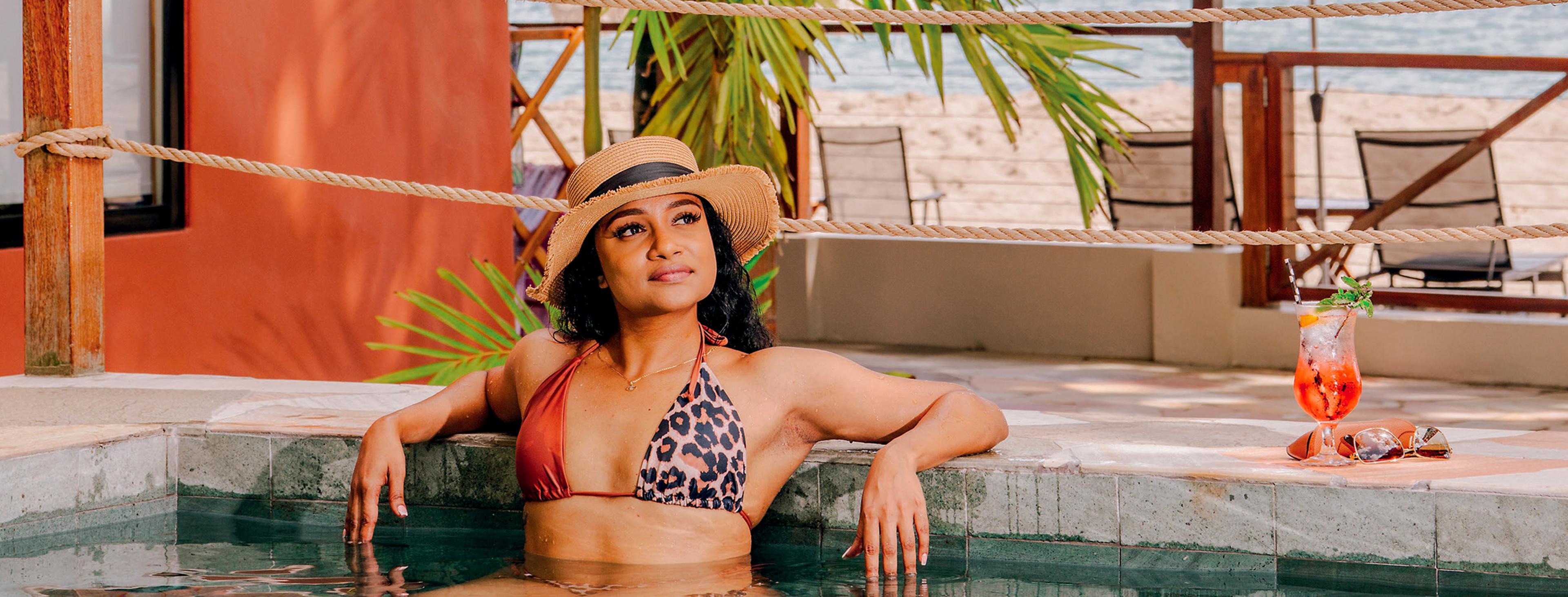 Poolside at a Kenyan beach resort